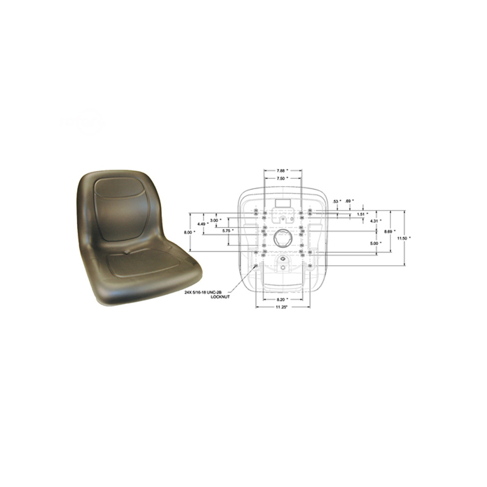 13344-18" HIGH BACK SEAT