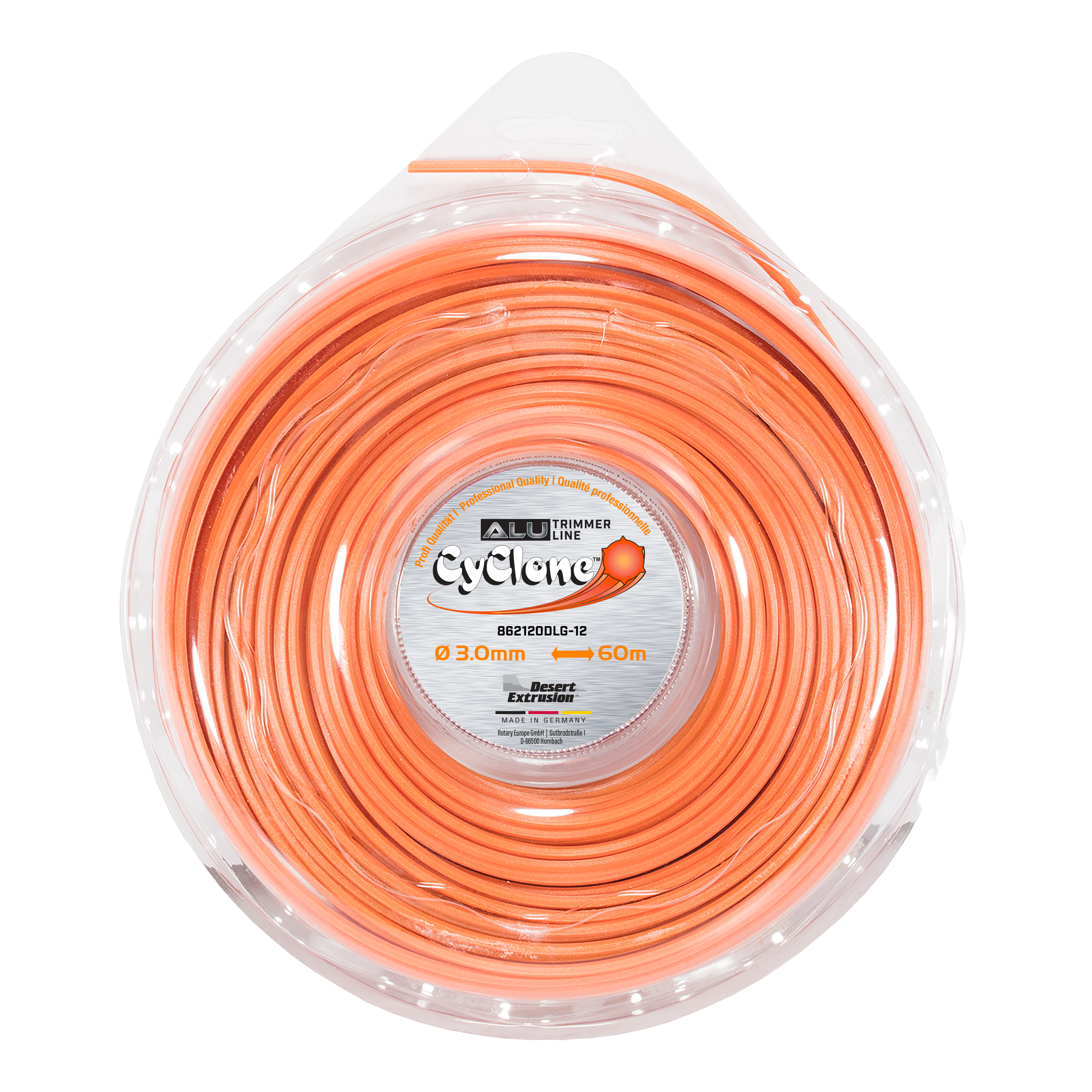 862120DLG-12-CYCLONE ALU/AL-862 .120"/3.0MM LARGE DONUT - HEXAGON SHAPE LINE