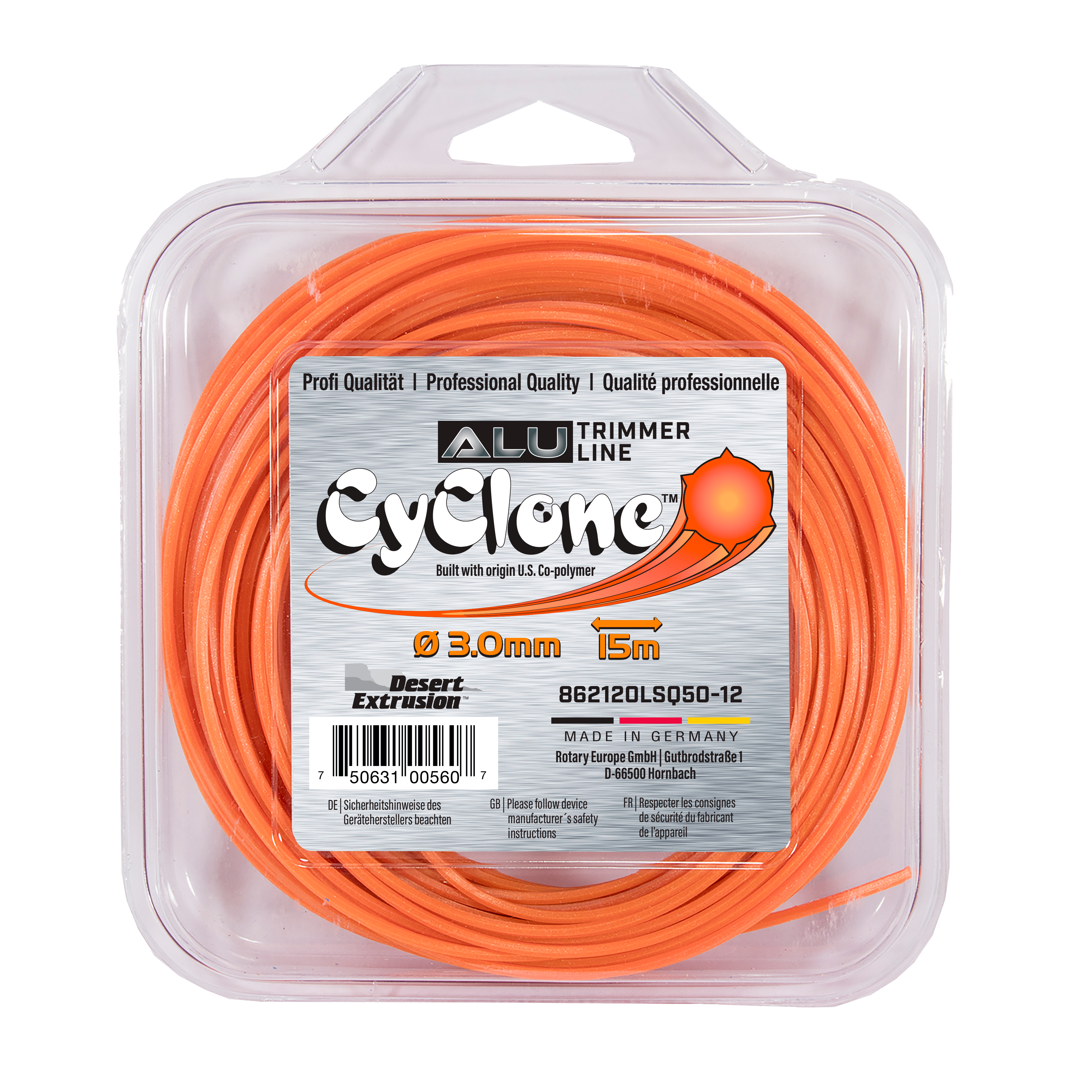 862120LSQ50-12-CYCLONE ALU/AL-862 .120"/3.0MM SQUARE BLISTER - HEXAGON SHAPE LINE